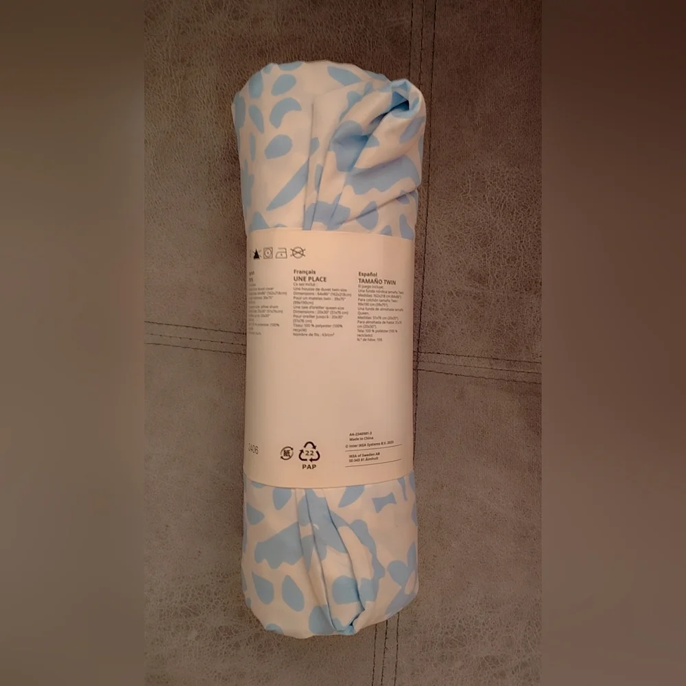 🌸 IKEA CYMBALBLOMMA Twin Duvet Cover Set — NWT — Light Blue Floral 🌸